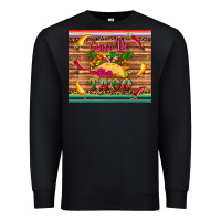 Black cinco de taco paper serape leopard wooden Premium Sweatshirt - Artiststas