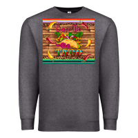 Charcoal Heather cinco de taco paper serape leopard wooden Premium Sweatshirt - Artiststas