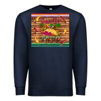 Navy cinco de taco paper serape leopard wooden Premium Sweatshirt - Artiststas