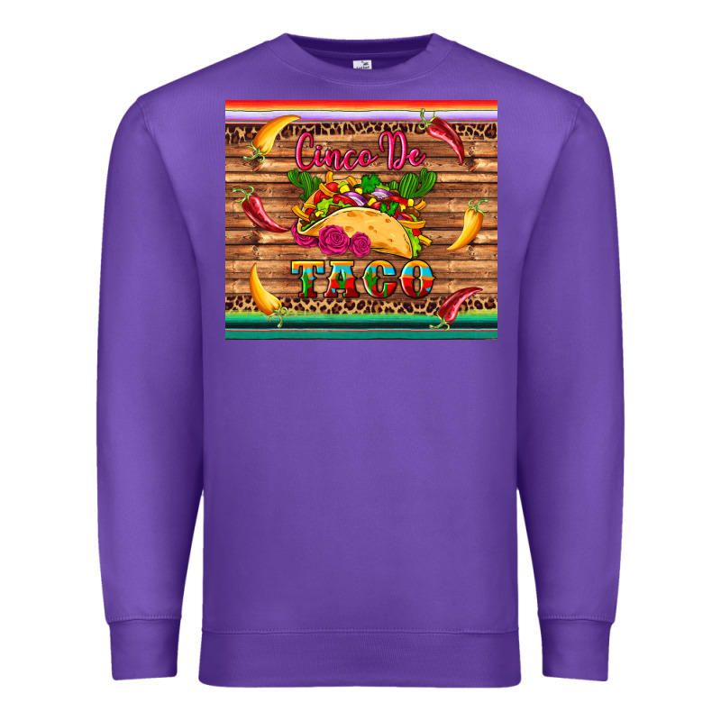 Cinco De Taco Paper Serape Leopard Wooden Premium Sweatshirt by Artiststas | Teevron