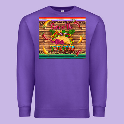 Cinco De Taco Paper Serape Leopard Wooden Premium Sweatshirt Designed By Artiststas