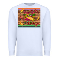 White cinco de taco paper serape leopard wooden Premium Sweatshirt - Artiststas