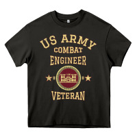 Asphalt US Army Combat Engineer Combat Engineer Veteran Gift Heavy Core Tee - minhPixels