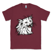 Burgundy Drawing Cat Classic Tee - RacoonDesign