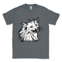 Charcoal Heather Drawing Cat Classic Tee - RacoonDesign