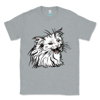 Heather Grey Drawing Cat Classic Tee - RacoonDesign