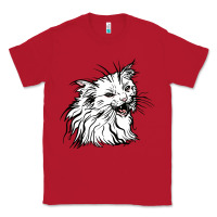 Red Drawing Cat Classic Tee - RacoonDesign
