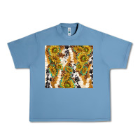 Pebble Blue sunflowers with patterns Urban Heavy Tee - TumblerDesignByShophia