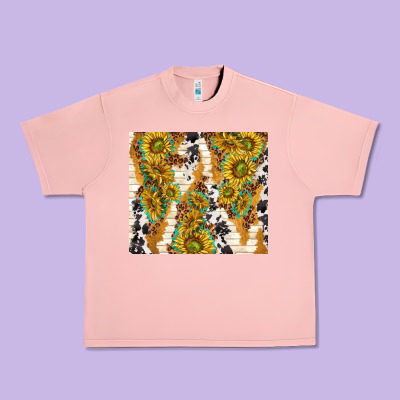 Sunflowers With Patterns Urban Heavy Tee Designed By Tumblerdesignbyshophia