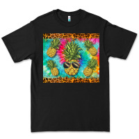 Black summer pineapple Premium Tee - BarkalooDesign