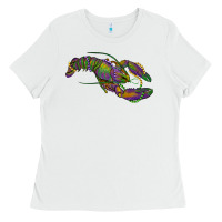 White mardi gras lobster Ladies Tee - RanaPortraitStore