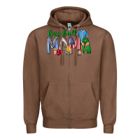 Chestnut baseball mama Zipper Hoodie - CowhideDigitalArt