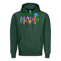 Sports Green baseball mama Zipper Hoodie - CowhideDigitalArt