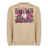 Mushroom in october we wear pink and watch  baseball Heavyweight Sweatshirt - FaDigitalArtStudio