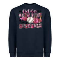 Navy in october we wear pink and watch  baseball Heavyweight Sweatshirt - FaDigitalArtStudio