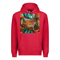 Cardinal western thanksgiving seamless pattern Premium Hoodie - BundleAndBundleShop