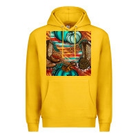 Lemon western thanksgiving seamless pattern Premium Hoodie - BundleAndBundleShop