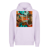 Lilac western thanksgiving seamless pattern Premium Hoodie - BundleAndBundleShop