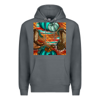 Rock western thanksgiving seamless pattern Premium Hoodie - BundleAndBundleShop