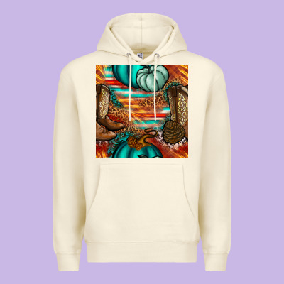 Western Thanksgiving Seamless Pattern Premium Hoodie Designed By Bundleandbundleshop