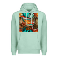 Seafoam western thanksgiving seamless pattern Premium Hoodie - BundleAndBundleShop