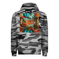 Slate Camo western thanksgiving seamless pattern Premium Hoodie - BundleAndBundleShop
