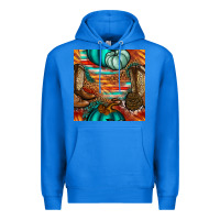 True Royal western thanksgiving seamless pattern Premium Hoodie - BundleAndBundleShop