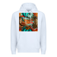 White western thanksgiving seamless pattern Premium Hoodie - BundleAndBundleShop