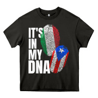 Asphalt Italian And Puerto Rican DNA Mix Flag Heritage Gift Heavy Core Tee - minhPixels