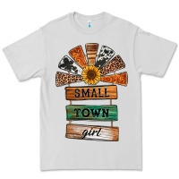 Small Town Girl Western Windmill Wooden Boards Premium Tee | Teevron
