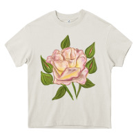 Cream Life's Little Pleasures Rose Heavy Core Tee - LillyAllenDesigns