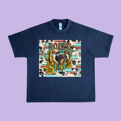 Rodeo Girl Urban Heavy Tee Designed By Tumblerdesignbyshophia