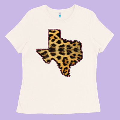 Western Texas Map Leopard Pattern Ladies Tee Designed By Bettercallsaul