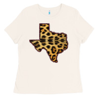 Bone Western Texas Map Leopard Pattern Ladies Tee - Bettercallsaul