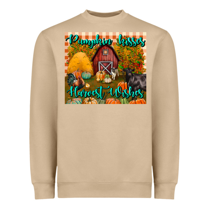 Pumpkin Kisses Harvest Wishes Tumbler Heavyweight Sweatshirt by BundleAndBundleShop | Teevron