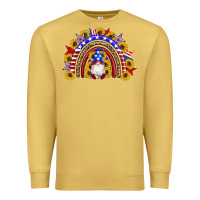 Antique Gold american flag gnomes sunflowers rainbow Premium Sweatshirt - Artiststas