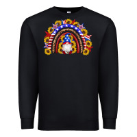 Black american flag gnomes sunflowers rainbow Premium Sweatshirt - Artiststas