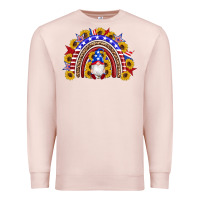 Pale Pink american flag gnomes sunflowers rainbow Premium Sweatshirt - Artiststas