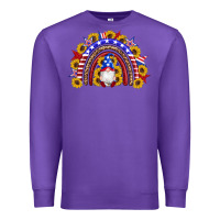 Purple american flag gnomes sunflowers rainbow Premium Sweatshirt - Artiststas