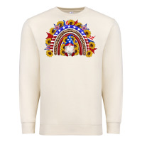 Sandshell american flag gnomes sunflowers rainbow Premium Sweatshirt - Artiststas