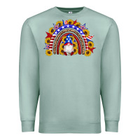 Seafoam american flag gnomes sunflowers rainbow Premium Sweatshirt - Artiststas