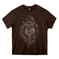Chocolate Brown As Above So Below GIFT Alchemy GIFT Blackcraft Heavy Core Tee - minhPixels