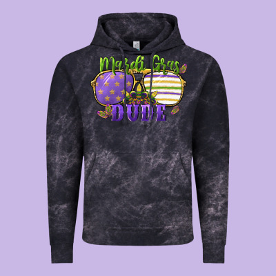 Mardi Gras Dude Vintage Hoodie Designed By Cowgirlartshop