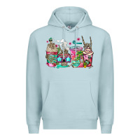 Blue Mist skeleton summer coffee cups Premium Hoodie - Jasminsmagicworld