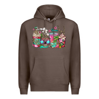 Coffee skeleton summer coffee cups Premium Hoodie - Jasminsmagicworld