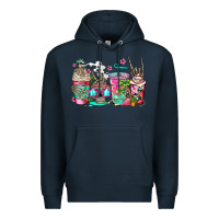 Navy skeleton summer coffee cups Premium Hoodie - Jasminsmagicworld