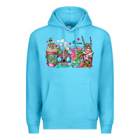 Ocean Blue skeleton summer coffee cups Premium Hoodie - Jasminsmagicworld