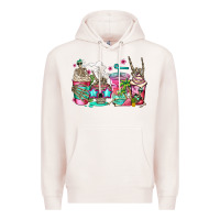 Pale Pink skeleton summer coffee cups Premium Hoodie - Jasminsmagicworld