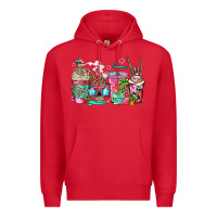 Red skeleton summer coffee cups Premium Hoodie - Jasminsmagicworld