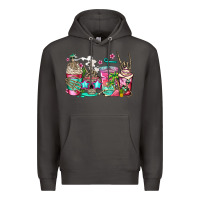 Smoke skeleton summer coffee cups Premium Hoodie - Jasminsmagicworld